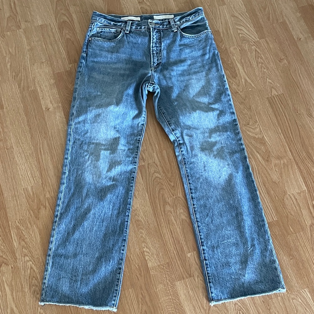 Pilcro and the Letterpress Blue Straight-Leg Jeans